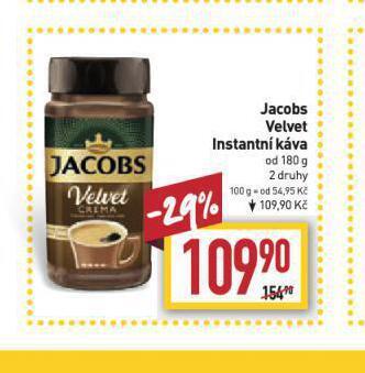 Billa Jacobs velvet instantní káva nabídka
