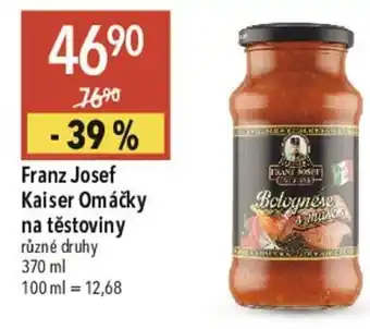 Globus Franz Josef Kaiser Omáčky na těstoviny různé druhy 370 ml nabídka