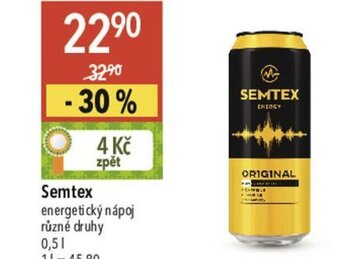 Globus Semtex energetický nápoj nabídka