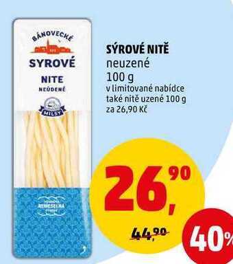 Penny Market Sýrové nitě neuzené 100 g nabídka
