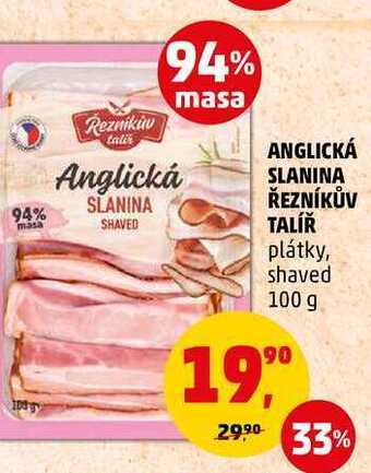 Penny Market Anglická slanina řezníkův talíř plátky 100 g nabídka