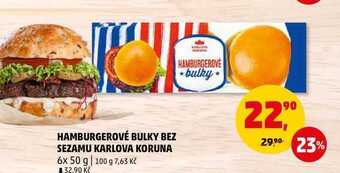 Penny Market Hamburgerové bulky bez sezamu karlova koruna 6x 50 g nabídka