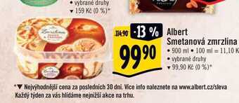 Albert Albert smetanová zmrzlina 900 ml nabídka