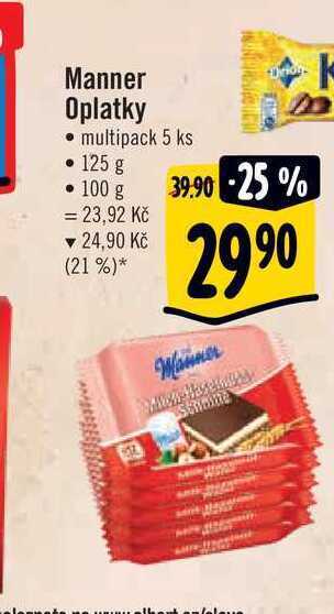 Albert Manner oplatky 125 g nabídka