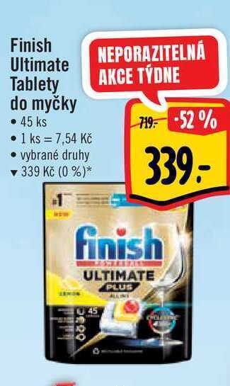 Albert Finish ultimate tablety do myčky 45 ks nabídka
