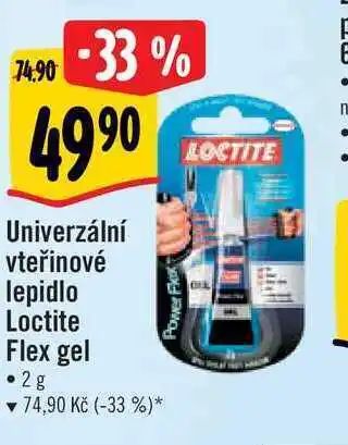 Univerzální vteřinové lepidlo loctite flex gel • 2g
