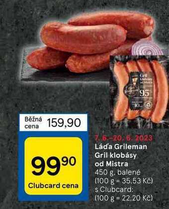 Tesco Láďa grileman gril klobásy od mistra 450 g nabídka