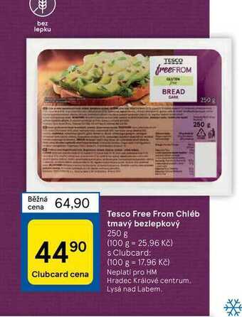 Tesco Tesco free from chléb tmavý bezlepkový 250 g nabídka