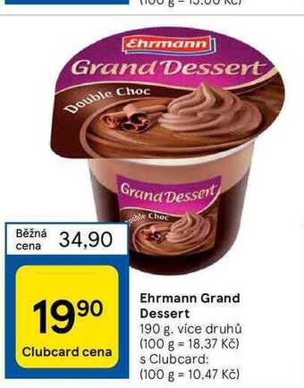 Tesco Ehrmann grand dessert 190 g nabídka