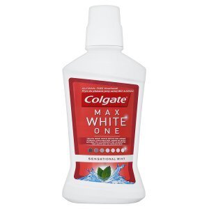 Tesco Colgate max white one ústní voda bez alkoholu 500ml nabídka