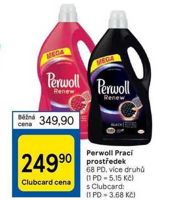 Tesco Perwoll prací prostředek 68 pd nabídka