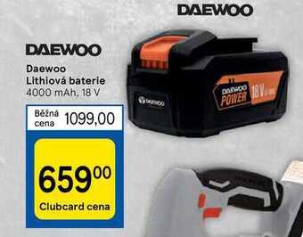 Tesco Daewoo lithiová baterie 4000 mah nabídka