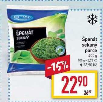 Billa Špenát sekaný porce 400 g nabídka