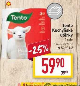 Billa Tento kuchyňské utěrky 2 role nabídka