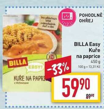Billa Billa easy kuře na paprice 450 g nabídka