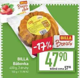 Billa Billa bábovka 400 g nabídka