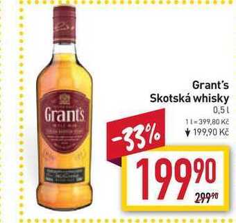 Billa Grant's skotská whisky 0,5l nabídka