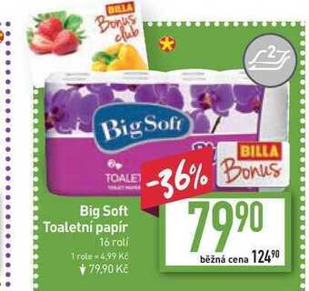 Billa Big soft toaletní papír 16 rolí nabídka