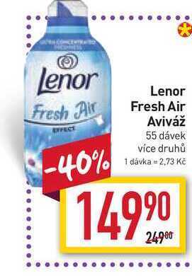 Billa Lenor fresh air aviváž 55 dávek nabídka