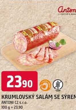 Trefa Krumlovský salám se sýrem 100 g nabídka