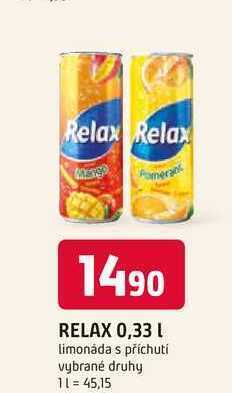 Trefa Relax 0,33 l limonáda s příchutí vybrané druhy nabídka