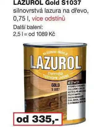 Barvy a laky drogerie Lazurol gold s1037 silnovrstvá lazura na dřevo, 0,75l nabídka