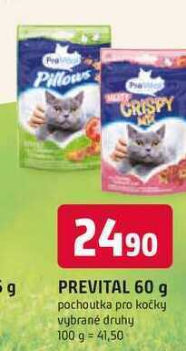 Trefa Prevital 60 g pochoutka pro kočky nabídka