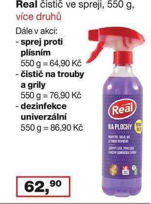 Barvy a laky drogerie Real čistič ve spreji, 550 g nabídka