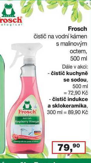 Barvy a laky drogerie Frosch čistič na vodní kámen s malinovým octem, 500 ml nabídka