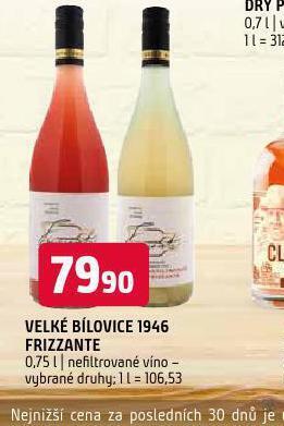 Terno Velké bílovice 1946 frizzante nabídka