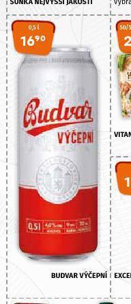 Terno Pivo budvar výčepní nabídka