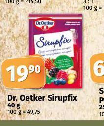 Coop Dr. oetker sirupfix nabídka