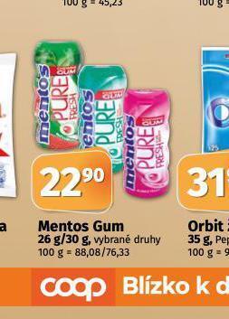 Coop Mentos gum nabídka