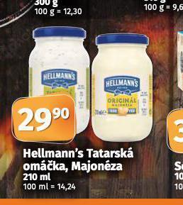 Coop Hellmann´s tatarská omáčka, majonéza nabídka