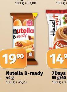 Coop Nutella b-ready nabídka