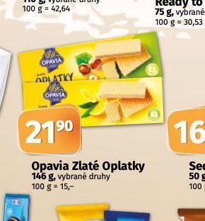 Coop Opavia zlaté oplatky nabídka