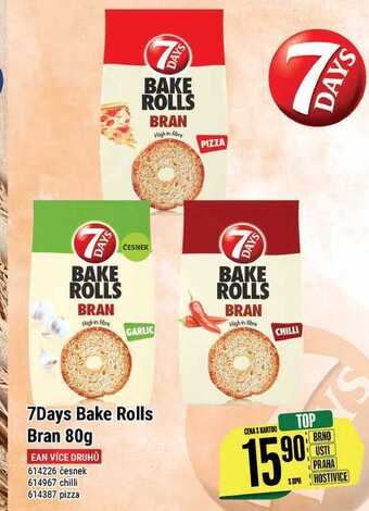 Tamda Foods 7days bake rolls bran 80 g nabídka