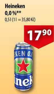 CBA Heineken 0,0%, 0,5 l nabídka