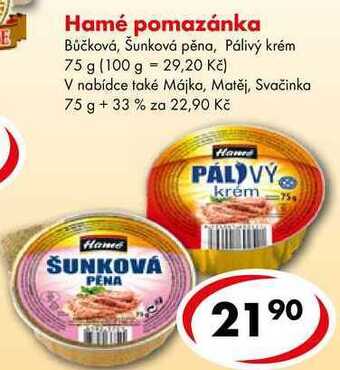 CBA Hamé pomazánka, 75 g nabídka