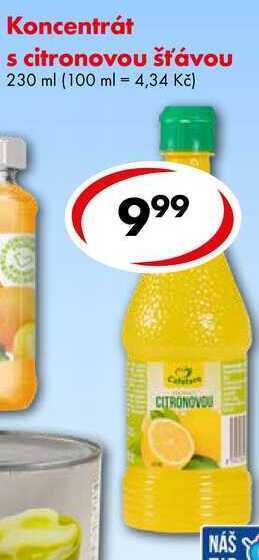 CBA Koncentrát s citronovou šťávou, 230 ml nabídka