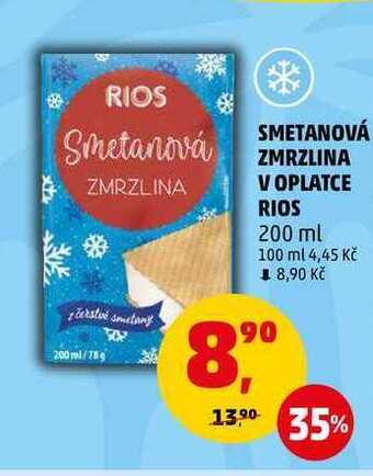 Penny Market Smetanová zmrzlina v oplatce rios 200 ml nabídka