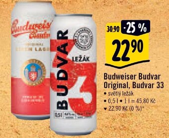 Albert Budweiser Budvar Original, Budvar 33 nabídka