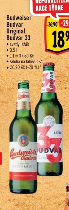Albert Budweiser Budvar Original, Budvar 33 nabídka