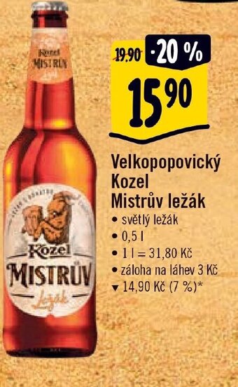 Albert Velkopopovický Kozel Mistrův ležák nabídka