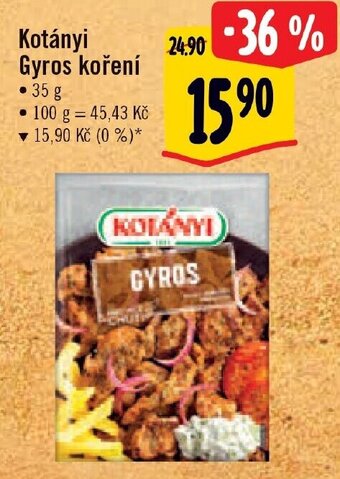 Albert Kotányi Gyros koření nabídka