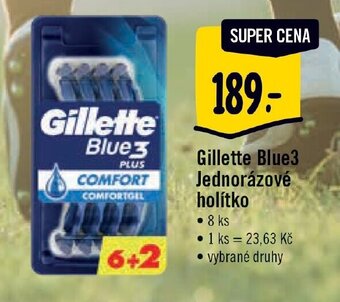Albert Gillette Blue3 Jednorázové holítko nabídka