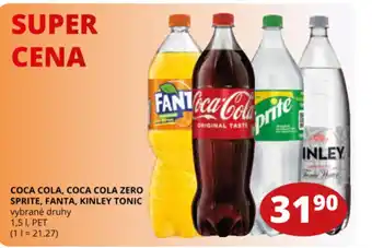 Flop COCA COLA, COCA COLA ZERO SPRITE, FANTA, KINLEY TONIC nabídka