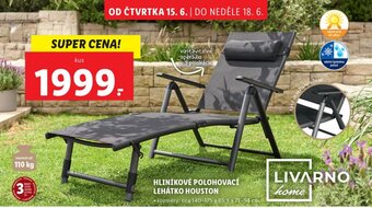 Lidl HLINÍKOVÉ POLOHOVACÍ LEHÁTKO HOUSTON nabídka