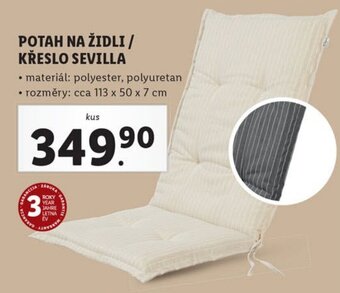 Lidl POTAH NA ŽIDLI/ KŘESLO SEVILLA nabídka