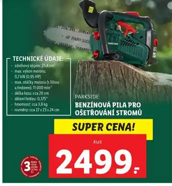 Lidl PARKSIDE BENZÍNOVÁ PILA PRO OŠETŘOVÁNÍ STROMŮ nabídka